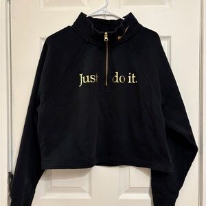 Nike- cropped quarter zip pullover